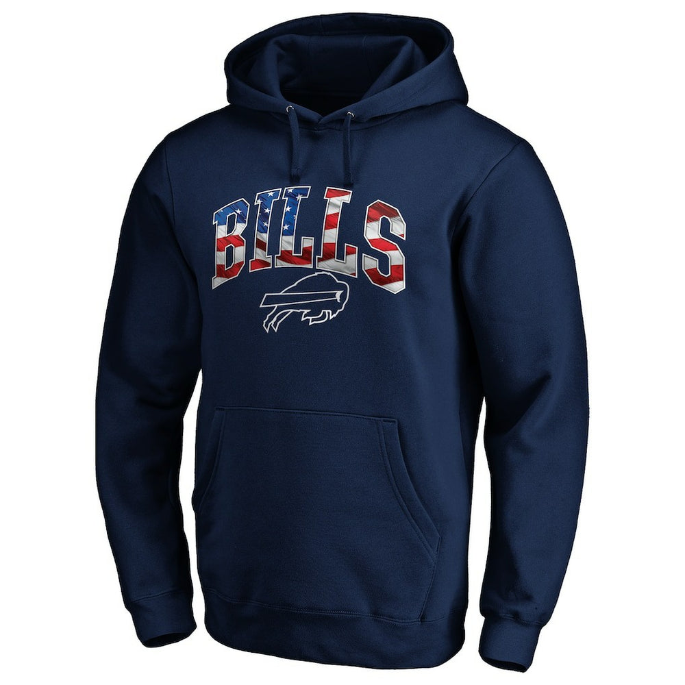 Buffalo Bills Banner Wave Fitted Pullover Hoodie - Navy outlet