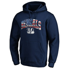 Cincinnati Bengals Banner Wave Fitted Pullover Hoodie - Navy cheap