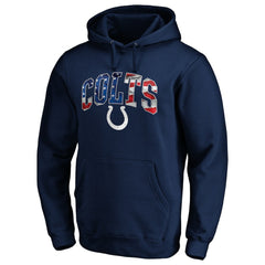 Indianapolis Colts Banner Wave Fitted Pullover Hoodie - Navy for sale