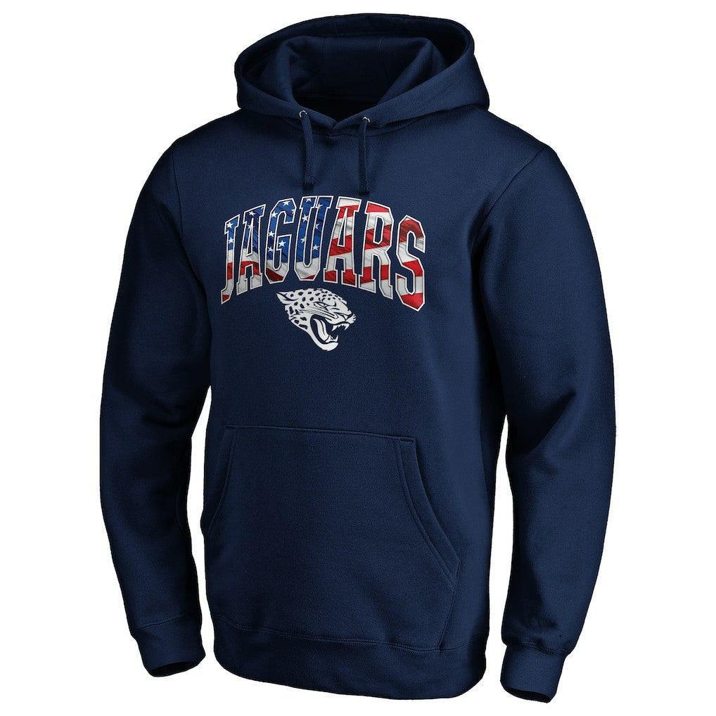 Jacksonville Jaguars Banner Wave Fitted Pullover Hoodie - Navy online