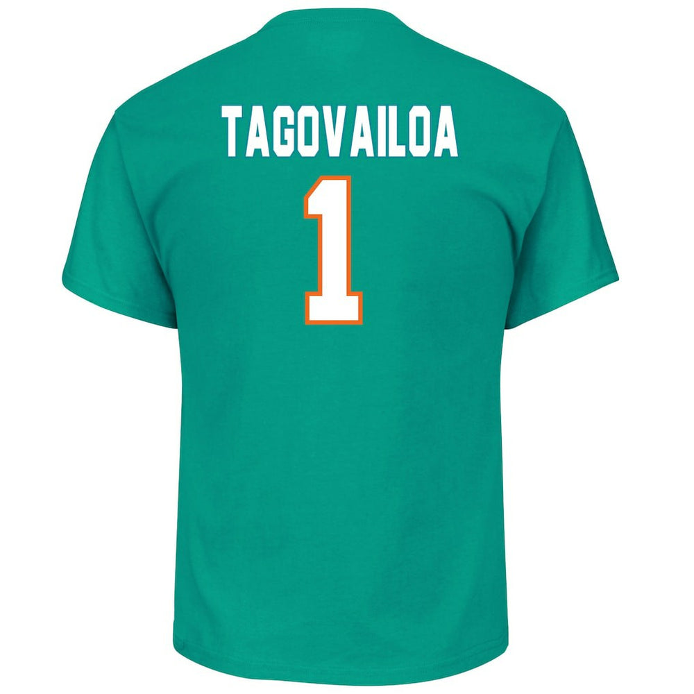 Tua Tagovailoa Miami Dolphins Big & Tall Player Name & Number T-Shirt - Aqua sale