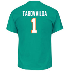 Tua Tagovailoa Miami Dolphins Big & Tall Player Name & Number T-Shirt - Aqua sale