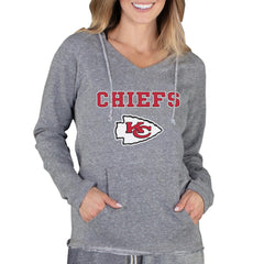 Kansas City Chiefs Concepts Sport Women's Mainstream Tri-Blend Raglan Hoodie V-Neck Top - Gray outlet