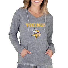 Minnesota Vikings Concepts Sport Women's Mainstream Tri-Blend Raglan Hoodie V-Neck Top - Gray sale