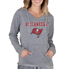 Tampa Bay Buccaneers Concepts Sport Women's Mainstream Tri-Blend Raglan Hoodie V-Neck Top - Gray cheap