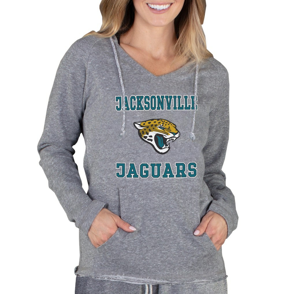 Jacksonville Jaguars Concepts Sport Women's Mainstream Tri-Blend Raglan Hoodie V-Neck Top - Gray cheap