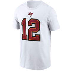 Tom Brady Tampa Bay Buccaneers Name & Number T-Shirt - White | Nike cheap