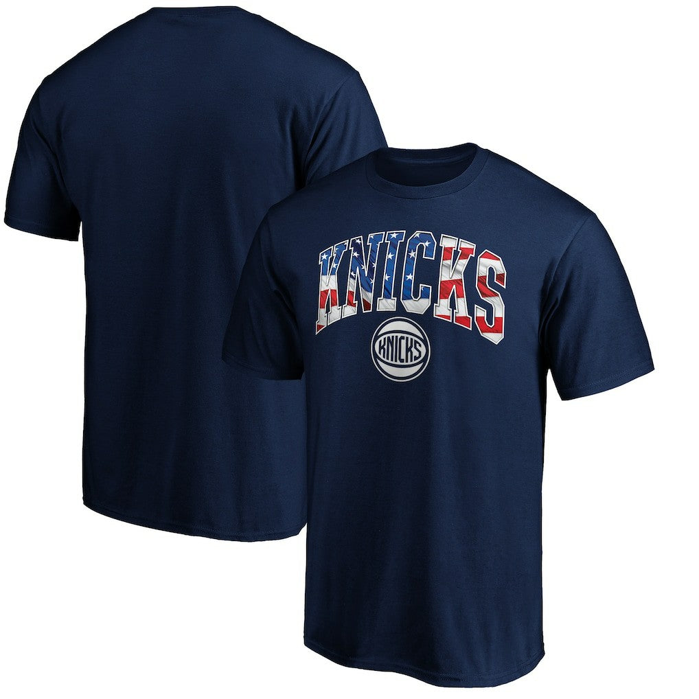 New York Knicks Banner Wave T-Shirt - Navy on sale