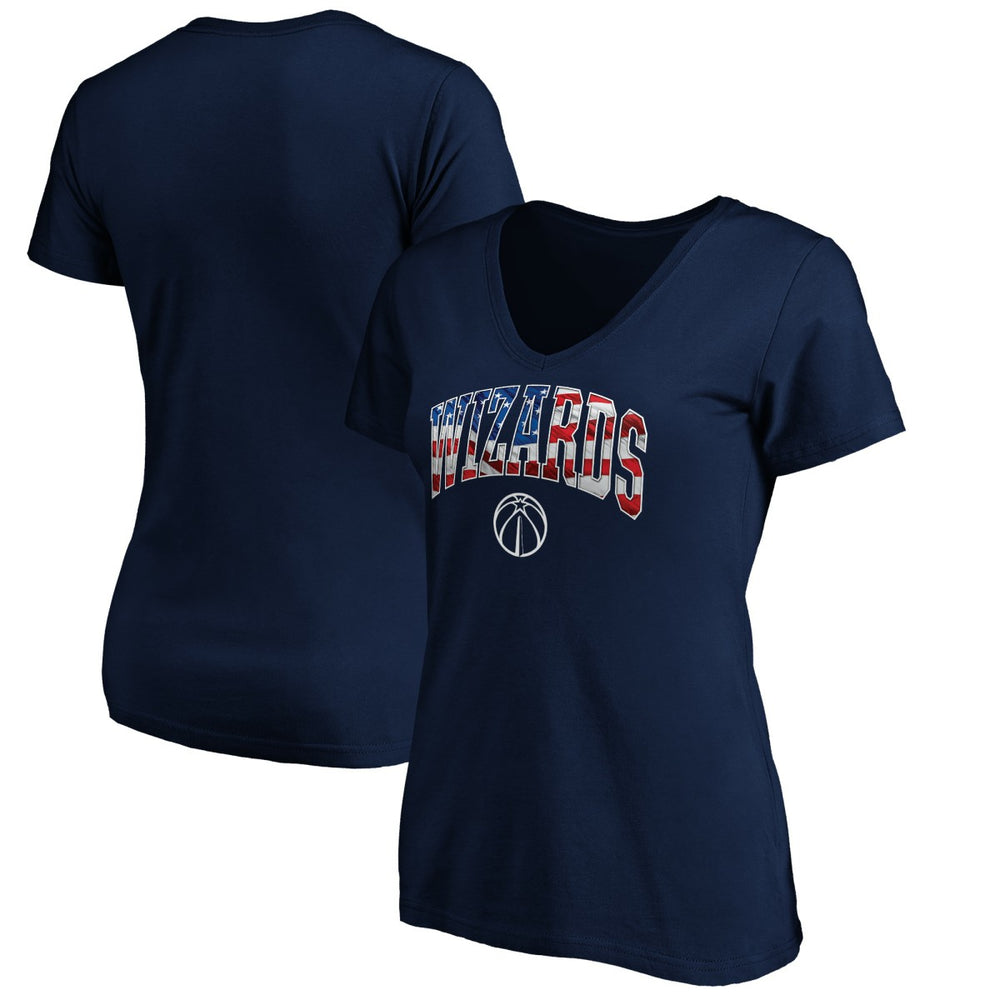 Washington Wizards Women's Banner Wave V-Neck T-Shirt - Navy for sale