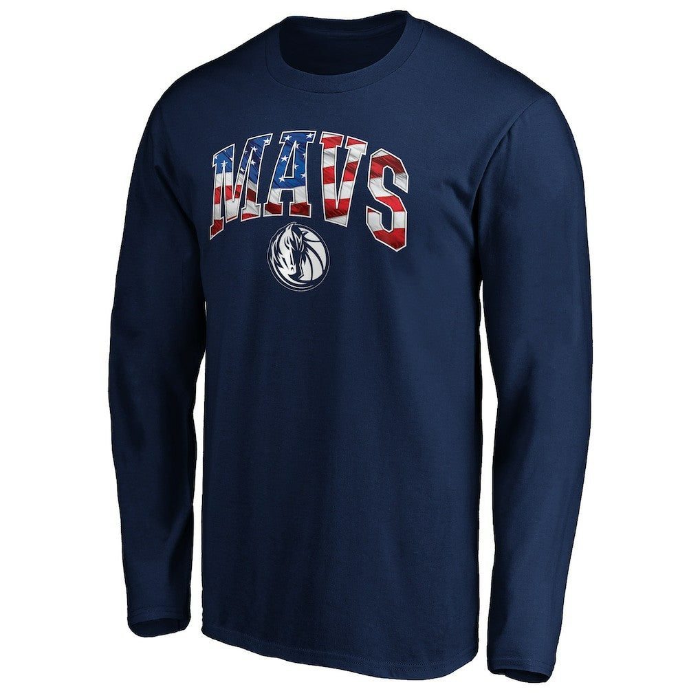 Dallas Mavericks Banner Wave Long Sleeve T-Shirt sale - Navy outlet