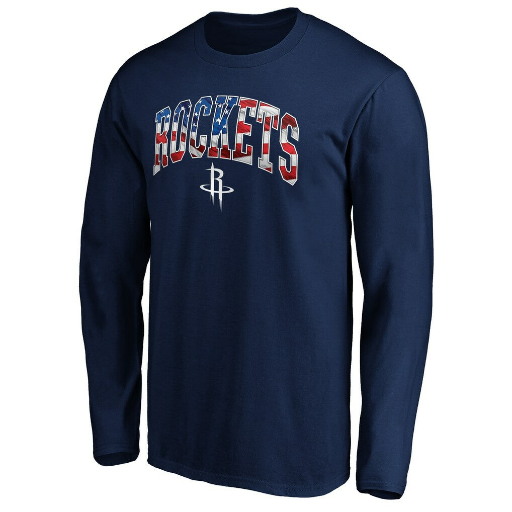 Houston Rockets Banner Wave Long Sleeve T-Shirt - Navy sale