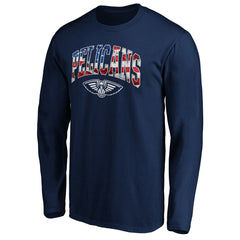 New Orleans Pelicans Banner Wave Long Sleeve T-Shirt - Navy outlet