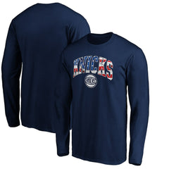 New York Knicks Banner Wave Long Sleeve T-Shirt - Navy cheap