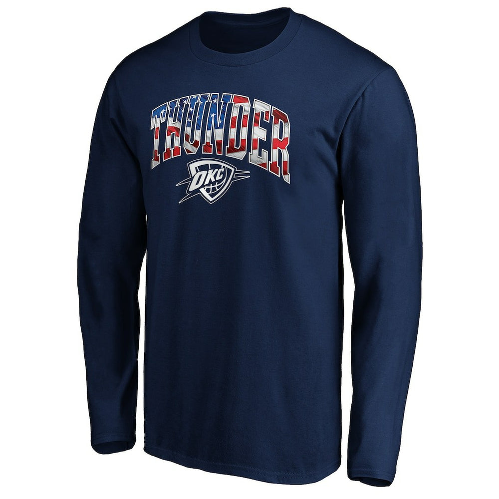 Oklahoma City Thunder Banner Wave Long Sleeve T-Shirt - Navy sale