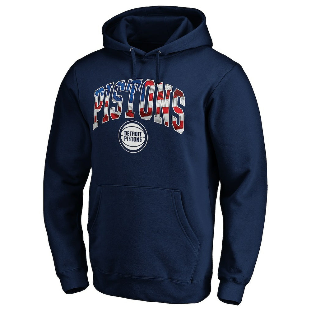 Detroit Pistons Banner Wave Pullover Hoodie sale - Navy online