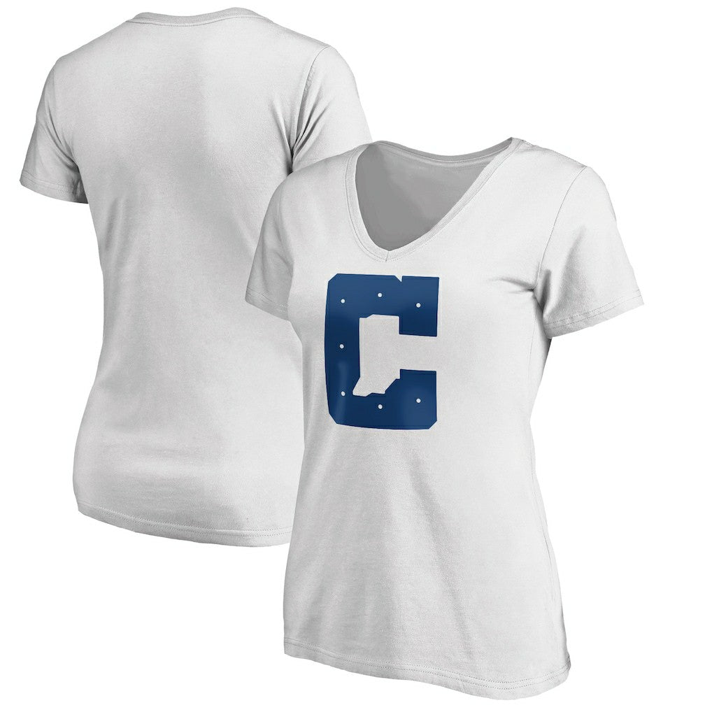 Indianapolis Colts Women's Secondary Logo V-Neck T-Shirt - White on sale