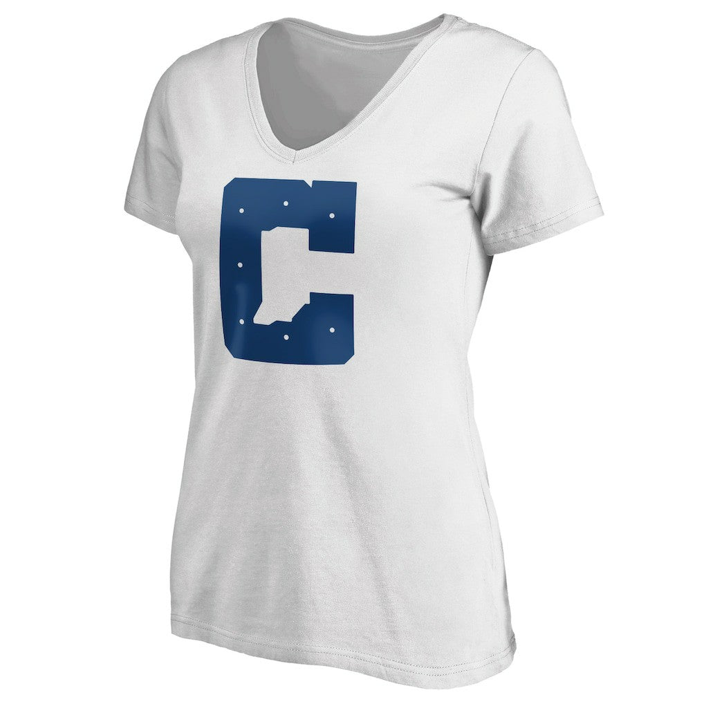 Indianapolis Colts Women's Secondary Logo V-Neck T-Shirt - White on sale
