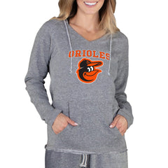 Baltimore Orioles Concepts Sport Women's Mainstream Terry Long Sleeve Hoodie Top - Gray