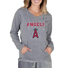 Los Angeles Angels Concepts Sport Women's Mainstream Terry Long Sleeve Hoodie Top - Gray
