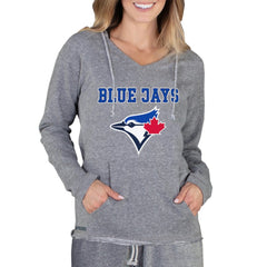 Toronto Blue Jays Concepts Sport Women's Mainstream Terry Long Sleeve Hoodie Top - Gray