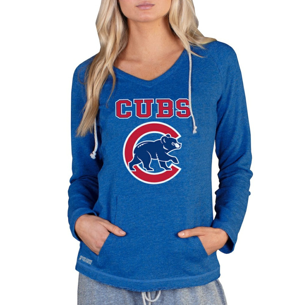 Chicago Cubs Concepts Sport Women's Mainstream Terry Long Sleeve Hoodie Top - Royal