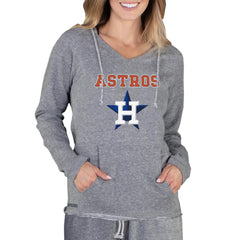 Houston Astros Concepts Sport Women's Mainstream Terry Long Sleeve Hoodie Top - Gray