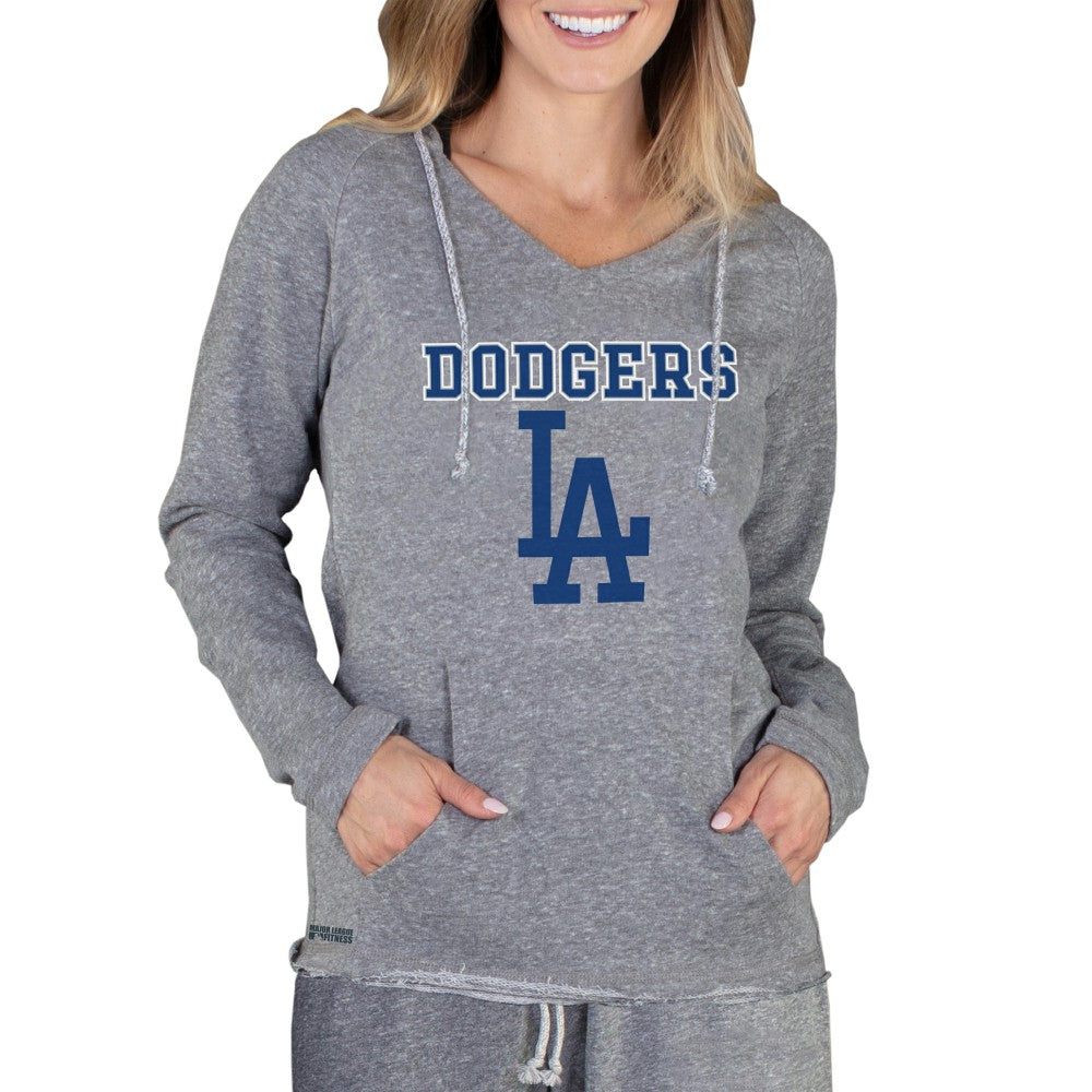 Los Angeles Dodgers Concepts Sport Women's Mainstream Terry Long Sleeve Hoodie Top - Gray