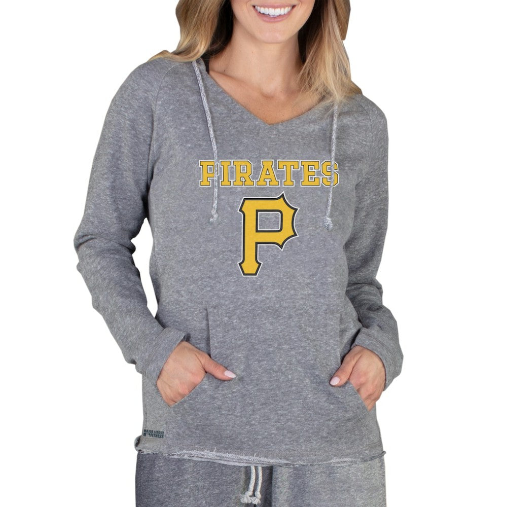Pittsburgh Pirates Concepts Sport Women's Mainstream Terry Long Sleeve Hoodie Top - Gray