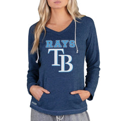 Tampa Bay Rays Concepts Sport Women's Mainstream Terry Long Sleeve Hoodie Top - Navy