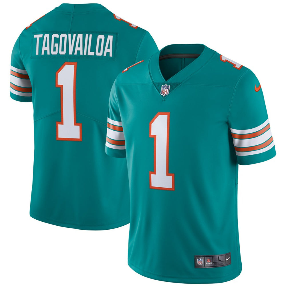 Tua Tagovailoa Miami Dolphins Alternate Vapor Limited Jersey - Aqua | Nike outlet