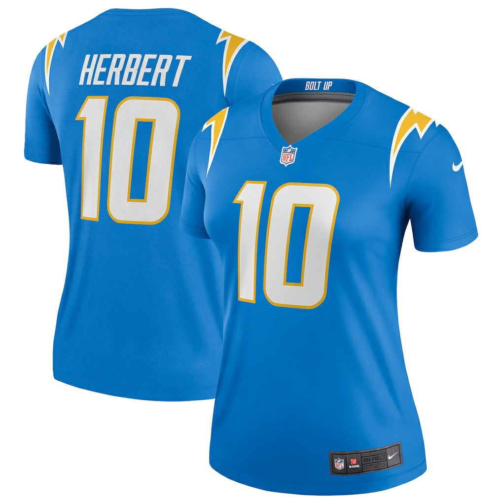 Justin Herbert Los Angeles Chargers Women's Legend Player Performance Top - Powder Blue | Nike cheap