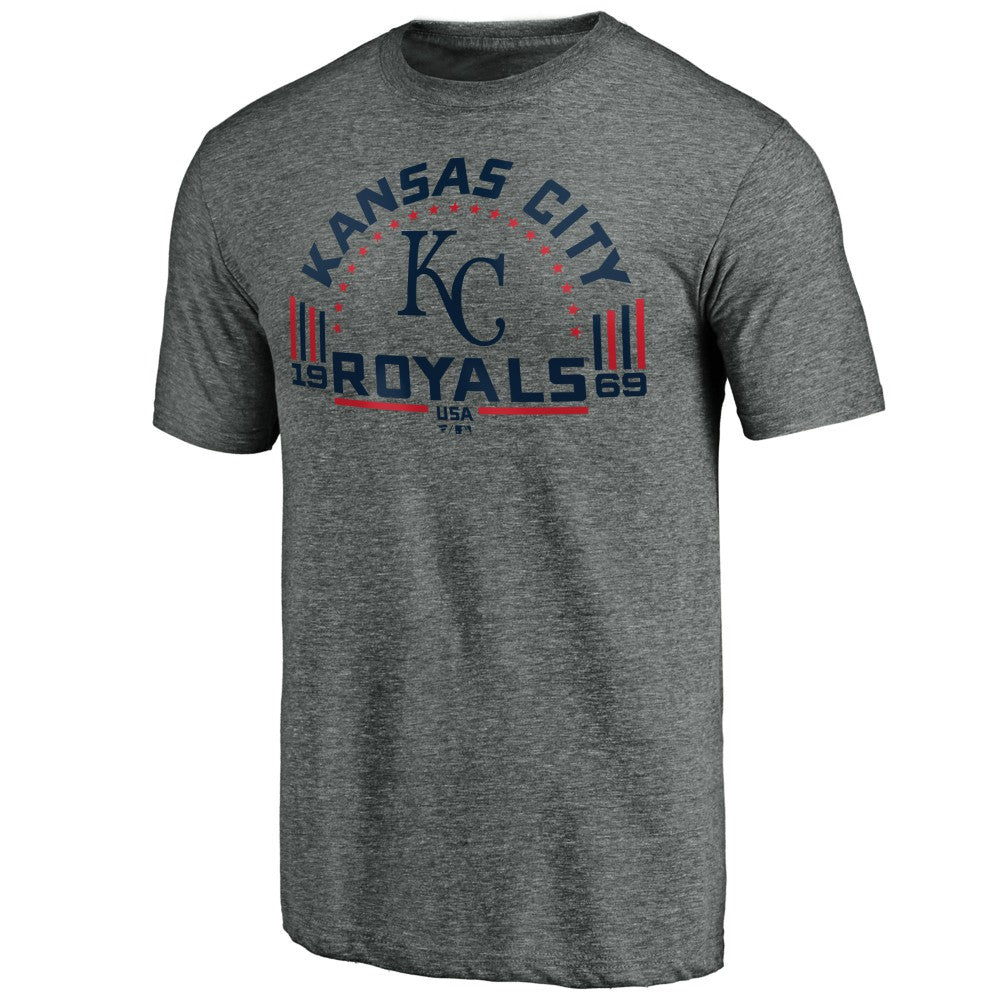 Kansas City Royals Team Freedom Tri-Blend T-Shirt - Gray