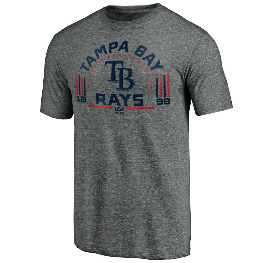 Tampa Bay Rays Team Freedom Tri-Blend T-Shirt - Gray