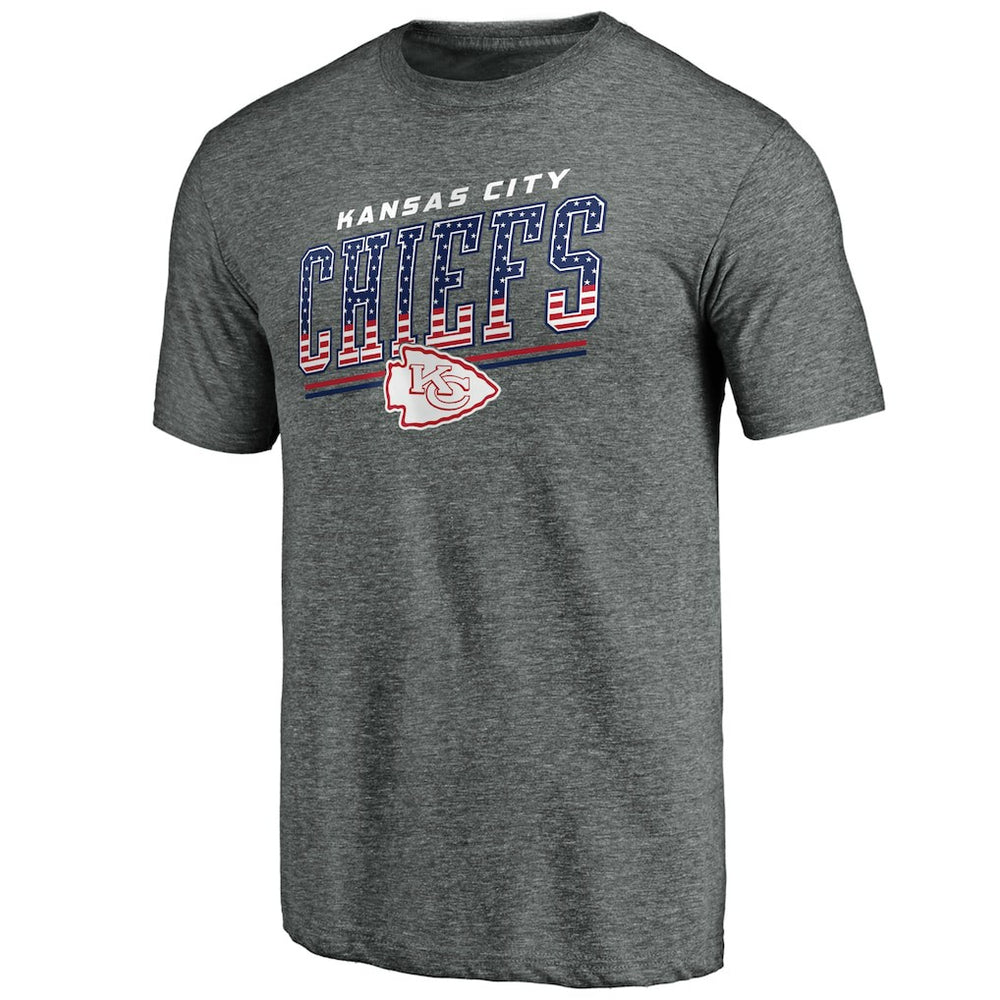 Kansas City Chiefs Team Freedom Tri-Blend T-Shirt - Gray cheap