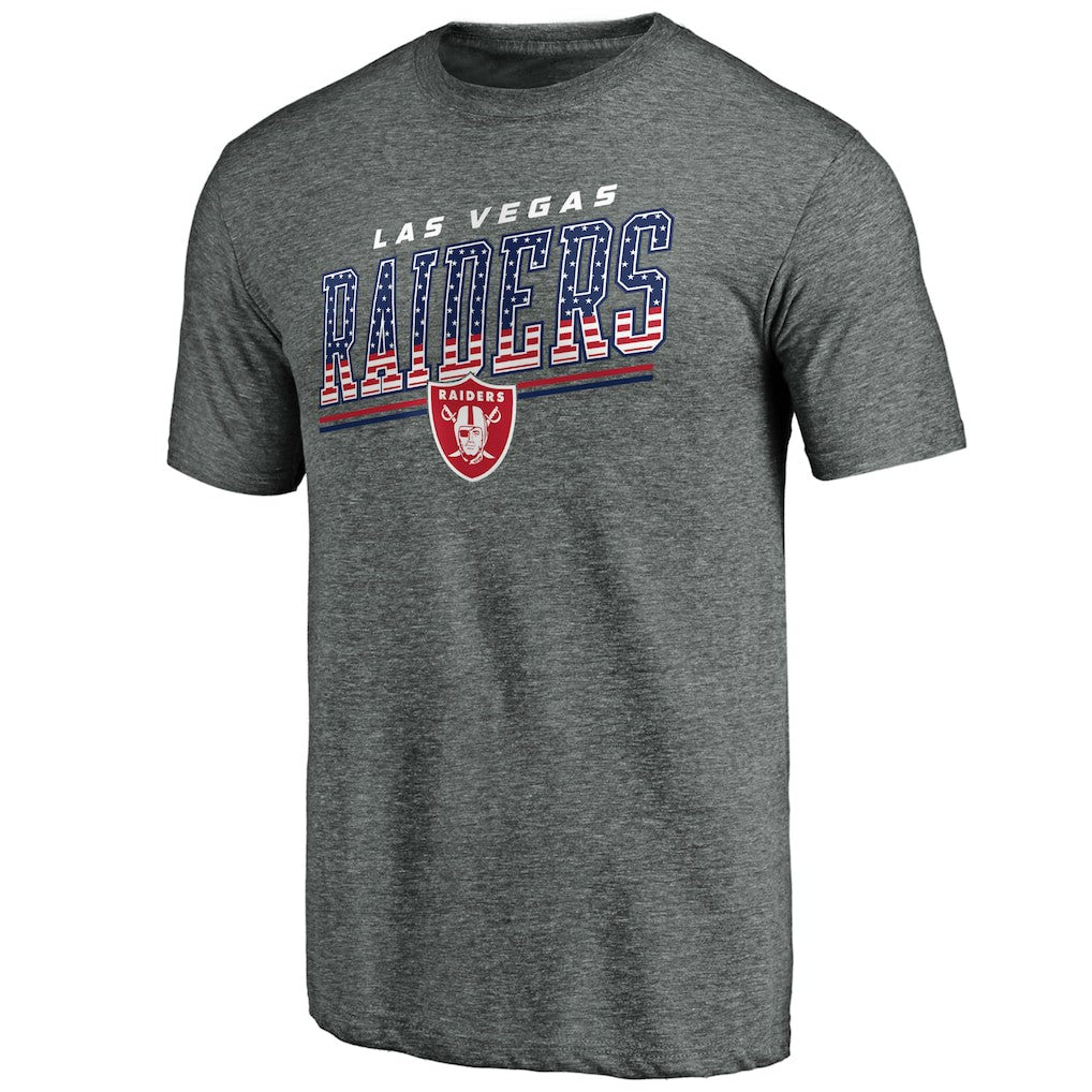 Las Vegas Raiders Team Freedom Tri-Blend T-Shirt - Gray discount