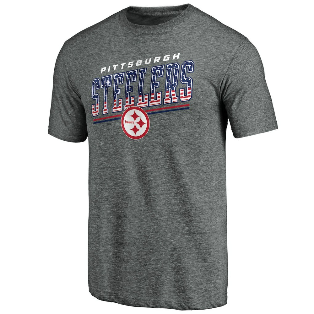 Pittsburgh Steelers Team Freedom Tri-Blend T-Shirt - Gray sale