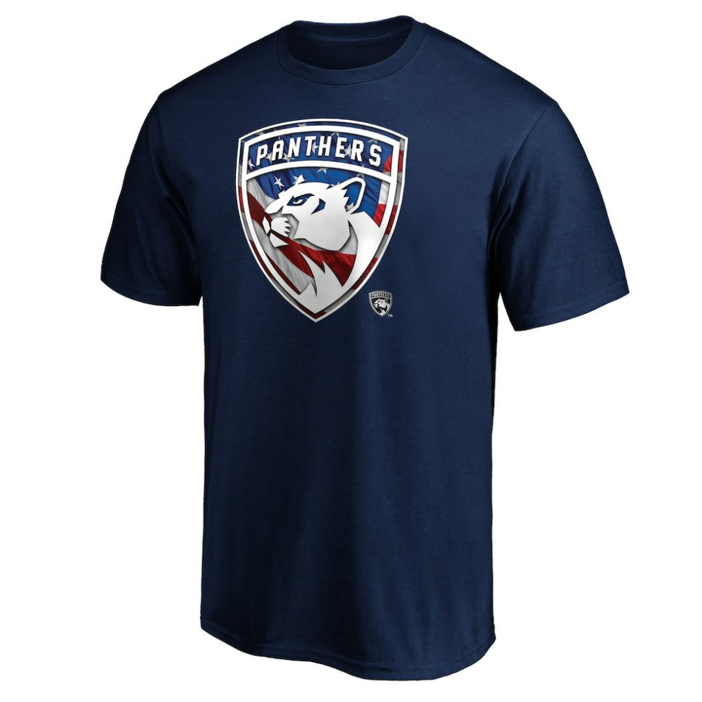Florida Panthers Banner Wave Logo T-Shirt Navy