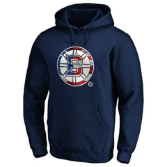 Boston Bruins Banner Wave Logo Pullover Hoodie Navy