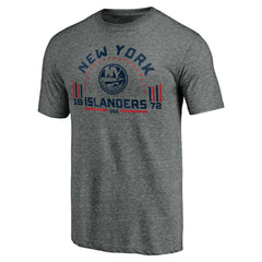 New York Islanders Team Freedom Tri-Blend T-Shirt Heathered Gray
