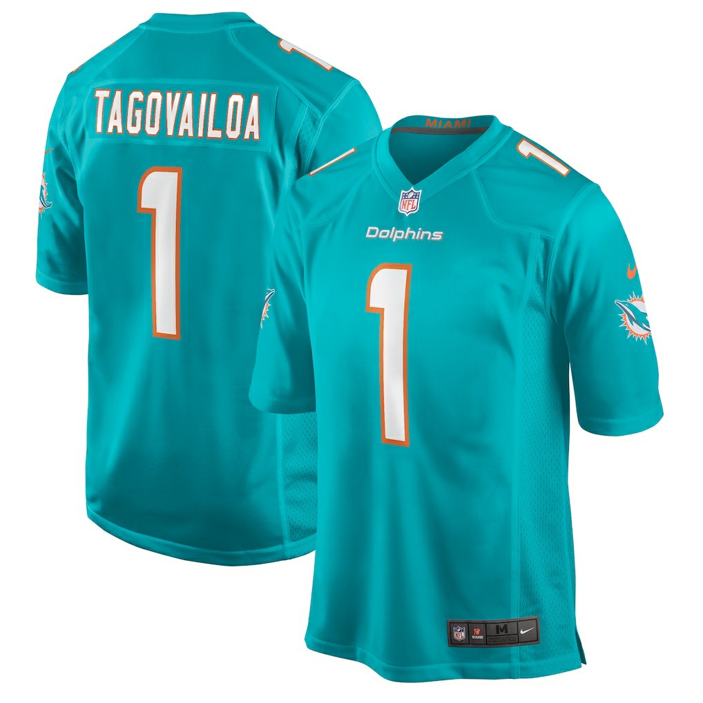 Tua Tagovailoa Miami Dolphins Player Game Jersey - Aqua | Nike discount