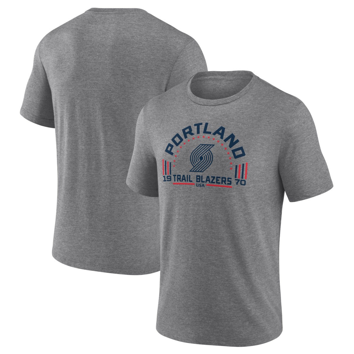 Portland Trail Blazers Team Freedom Tri-Blend T-Shirt - Gray on sale