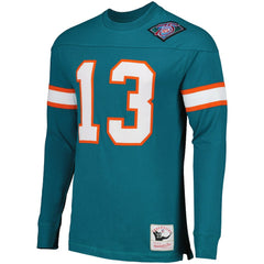 Dan Marino Miami Dolphins Throwback Retired Player Name & Number Long Sleeve Top - Aqua discount