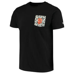 San Francisco Giants 5th & Ocean by Brushed Camo Pocket T-Shirt - Black | New Era