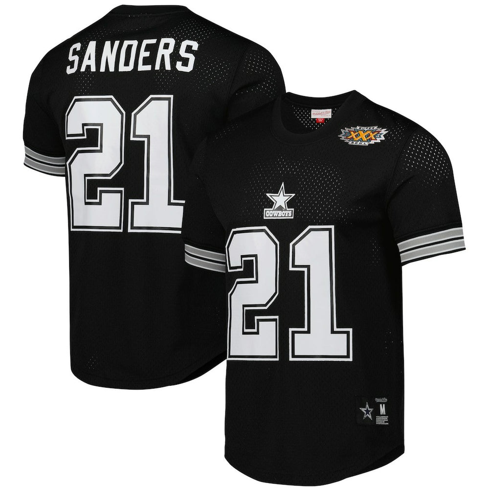 Deion Sanders Dallas Cowboys Retired Player Name & Number Mesh Top - Black for sale