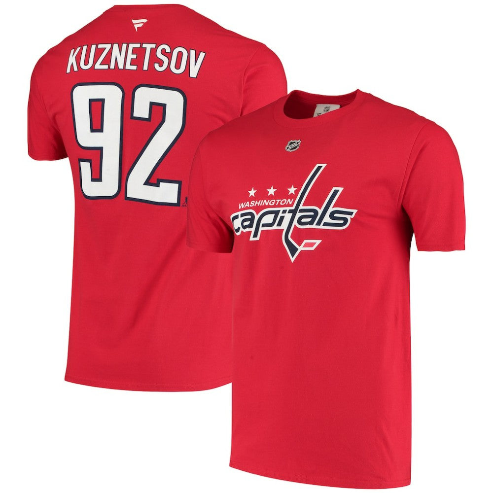Evgeny Kuznetsov Washington Capitals Fanatics Name & Number T-Shirt Red
