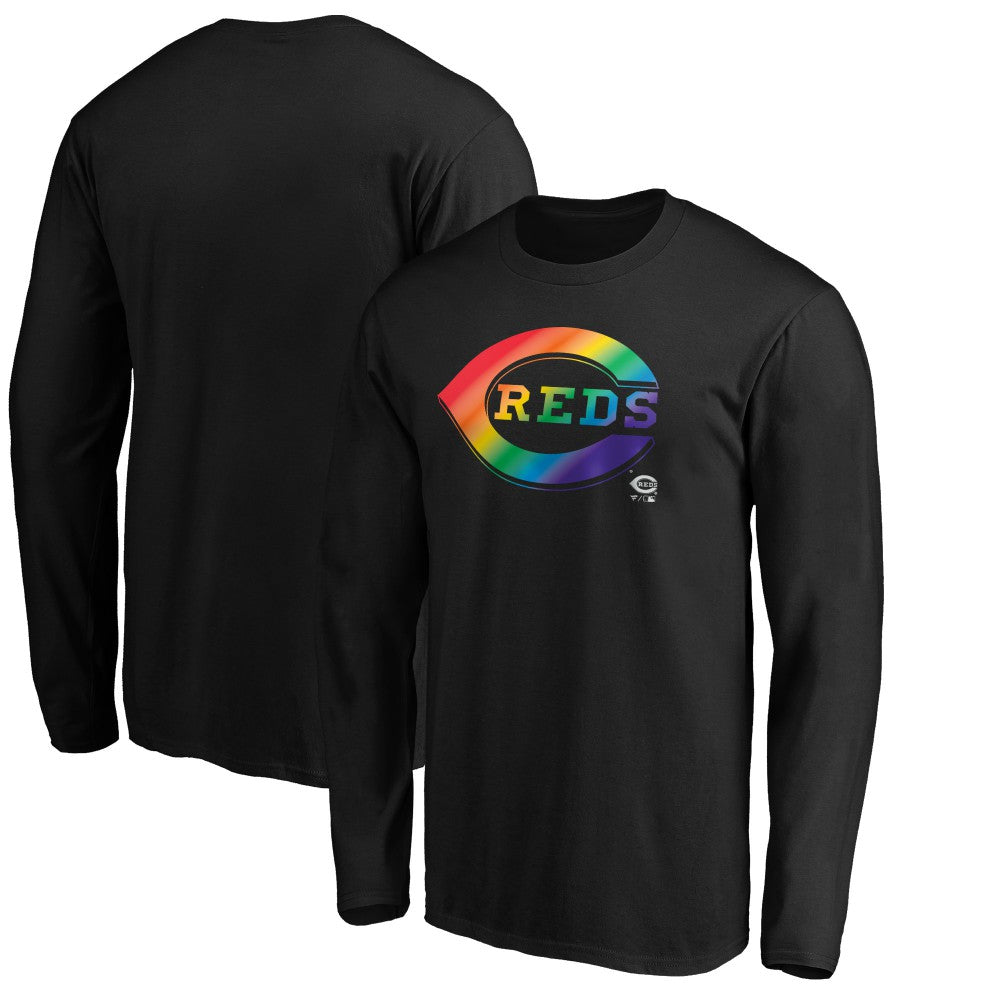 Cincinnati Reds Team Pride Logo Long Sleeve T-Shirt - Black