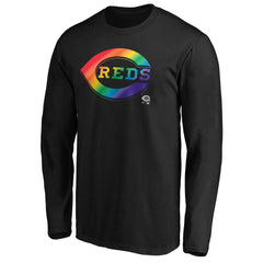 Cincinnati Reds Team Pride Logo Long Sleeve T-Shirt - Black