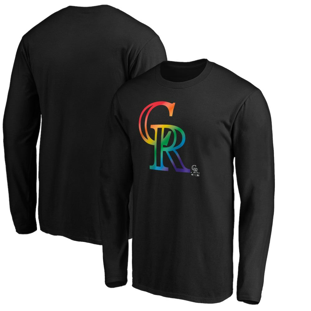 Colorado Rockies Team Pride Logo Long Sleeve T-Shirt - Black