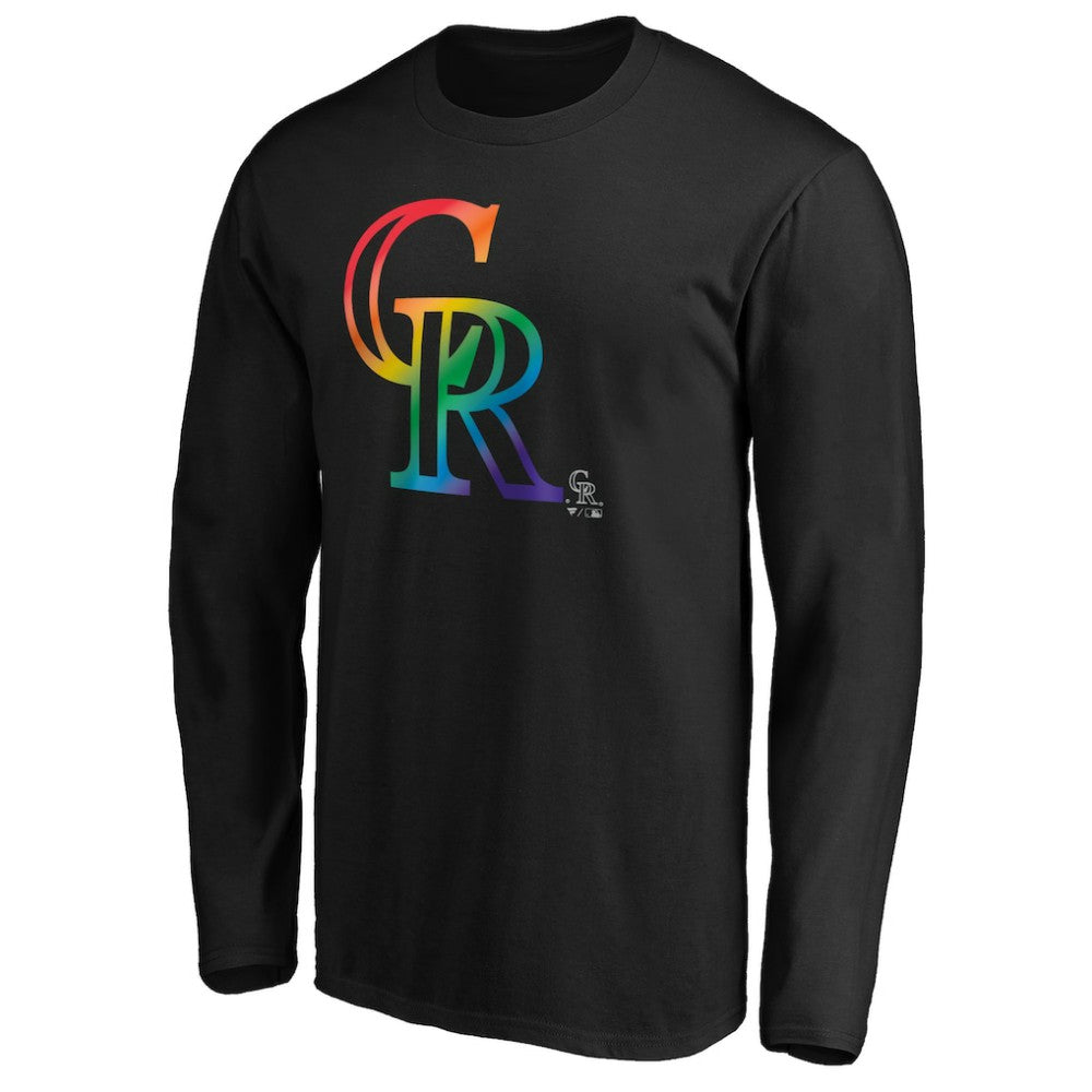 Colorado Rockies Team Pride Logo Long Sleeve T-Shirt - Black