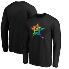 Houston Astros Team Pride Logo Long Sleeve T-Shirt - Black